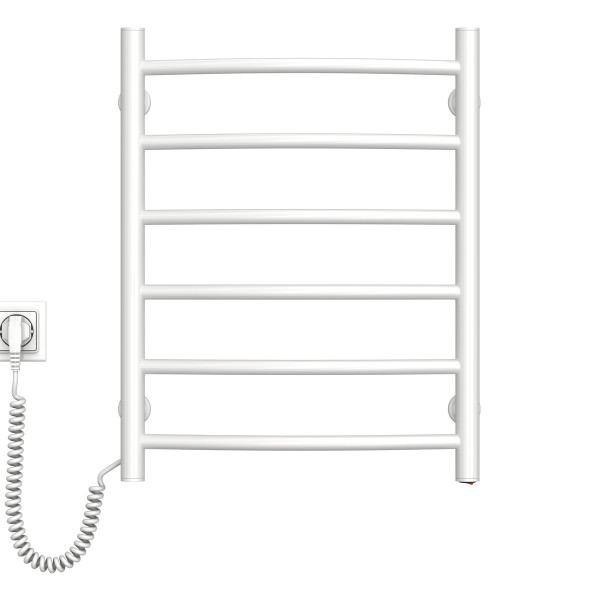 Electric Towel Rail WHITE CAMELLIA 480x600 left