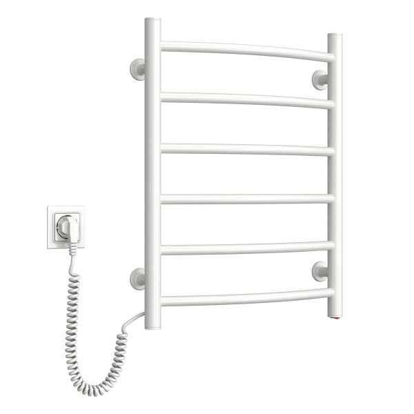 Electric Towel Rail WHITE CAMELLIA 480x600 left