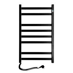 Electric Towel Rail BLACK AVANGARD 480х800 left