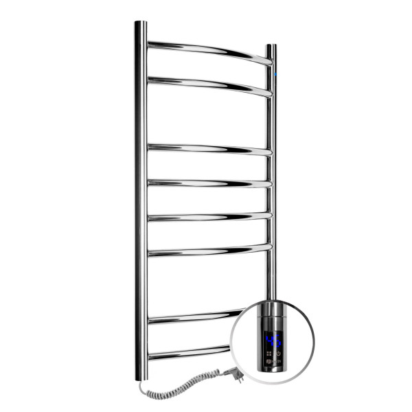 Stainless Steel Electric Towel Rail CAMELLIA Sensor 480х800 left