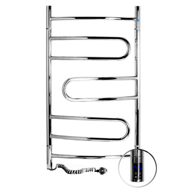 Stainless Steel Electric Towel Rail PIROUETTE Sensor 480х800 left