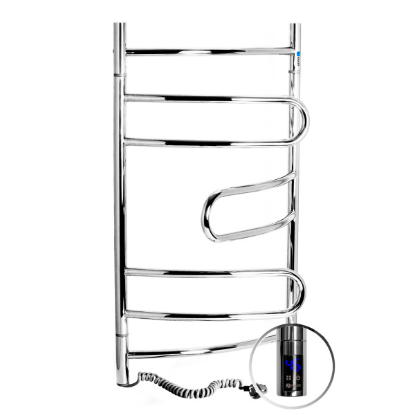 Stainless Steel Electric Towel Rail PIROUETTE Sensor 480х800 left