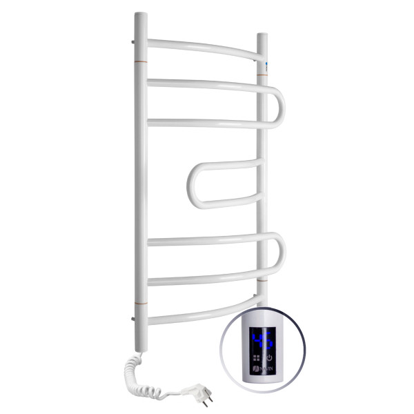 Electric Towel Rail WHITE PIROUETTE Sensor 480х800 left