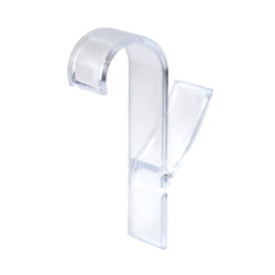 Transparent hanger for a bathroom radiator