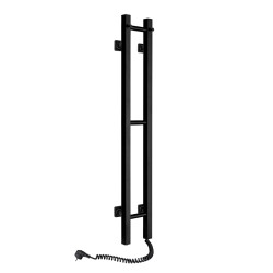 Electric Towel Rail BLACK SILOUETTE QUADRO 160х1000 right