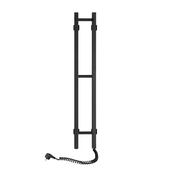 Electric Towel Rail BLACK SILOUETTE QUADRO 160х1000 right