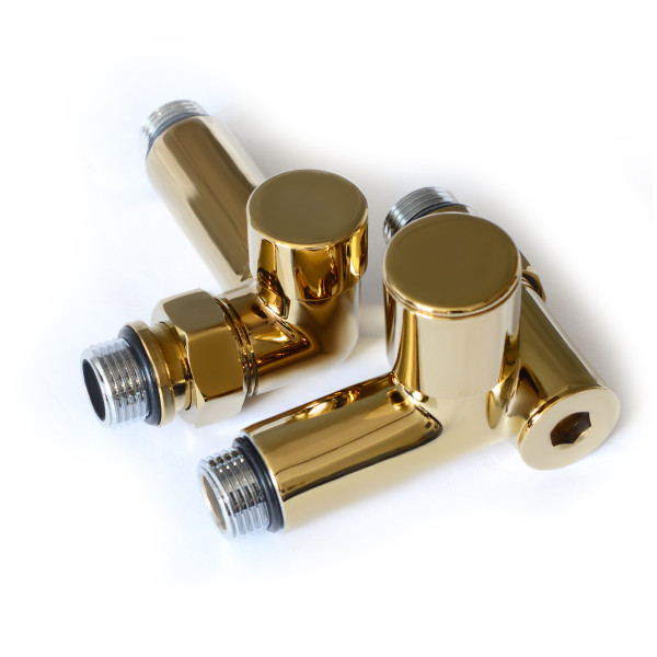 Кран для рушникосушарки кутовий під Grzałkę Navin 1/2"х1/2", під Gold, 2 szt.