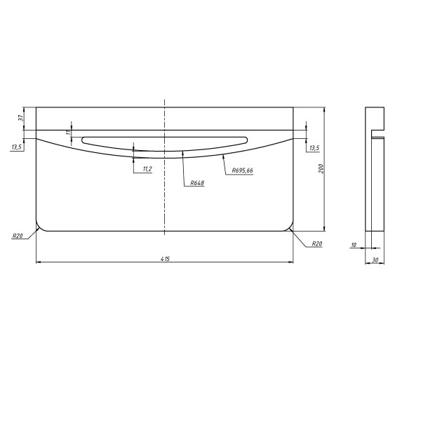 Wooden shelf for Navin Avangard and Largo towel rails, caramel oak