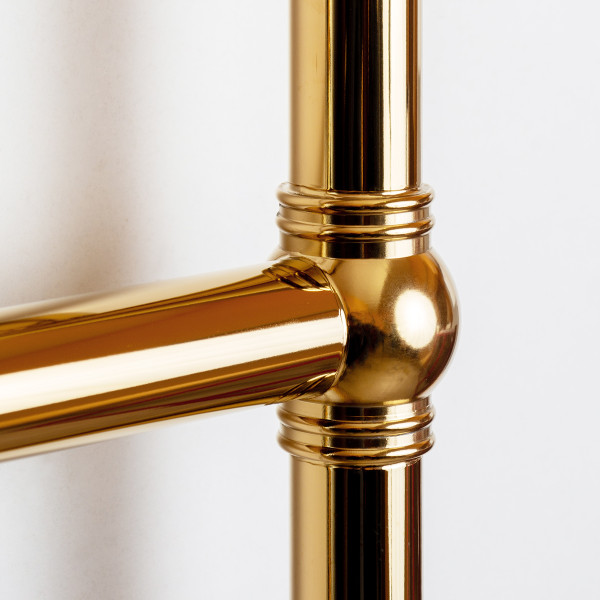 Stainless Steel Heated Towel Rail GOLD RETRO 500x800