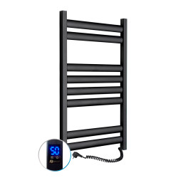 Electric Towel Rail BLACK ELLIPSE Sensor 500х800 right