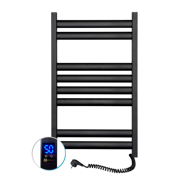 Electric Towel Rail BLACK ELLIPSE Sensor 500х800 right