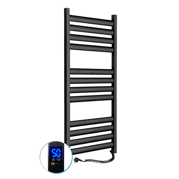 Electric Towel Rail BLACK ELLIPSE Sensor 500x1200 right