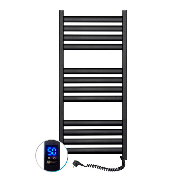 Electric Towel Rail BLACK ELLIPSE Sensor 500x1200 right