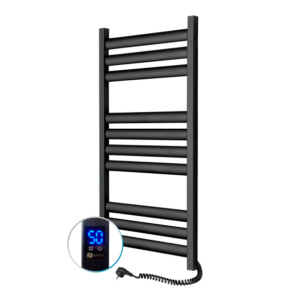 Electric Towel Rail BLACK ELLIPSE Sensor 500х1000 right