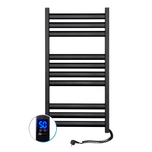 Electric Towel Rail BLACK ELLIPSE Sensor 500х1000 right