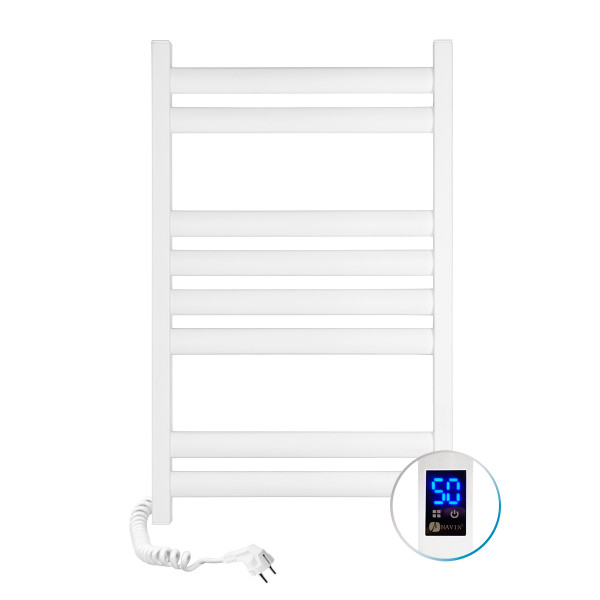 Electric Towel Rail WHITE ELLIPSE Sensor 500x800 left