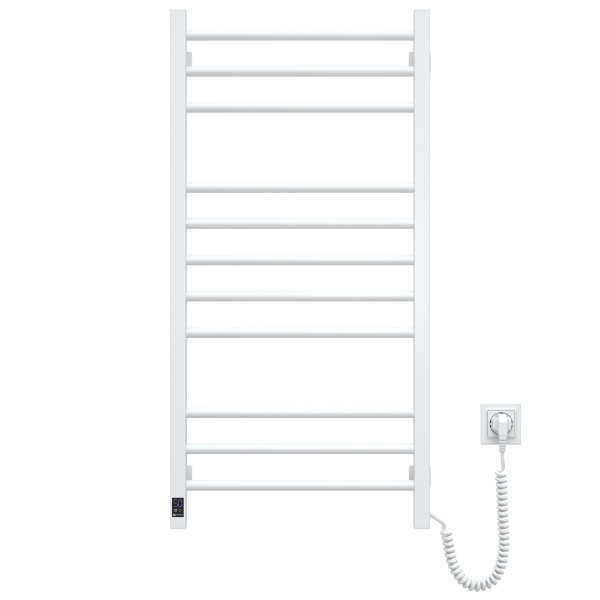 Electric Towel Rail WHITE CLASSIC QUADRO Sensor 500x1000 right