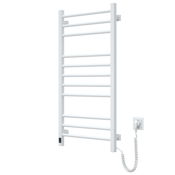 Electric Towel Rail WHITE CLASSIC QUADRO Sensor 500x1000 right