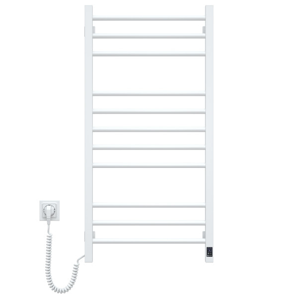 Electric Towel Rail WHITE CLASSIC QUADRO Sensor 500x1000 left