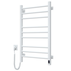 Electric Towel Rail WHITE CLASSIC QUADRO Sensor 500x800 left