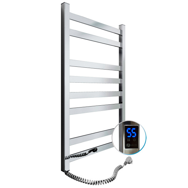 Stainless Steel Electric Towel Rail AVANGARD Sensor 480х800 left