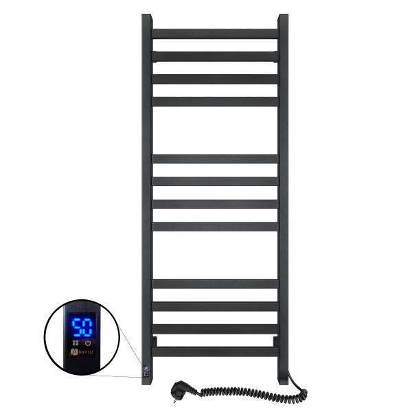 Electric Towel Rail BLACK AVANGARD Sensor 480х1200 right