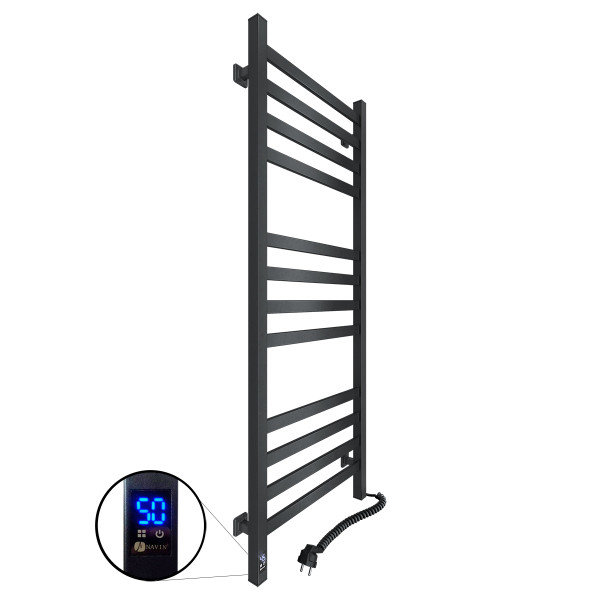 Electric Towel Rail BLACK AVANGARD Sensor 480х1200 right