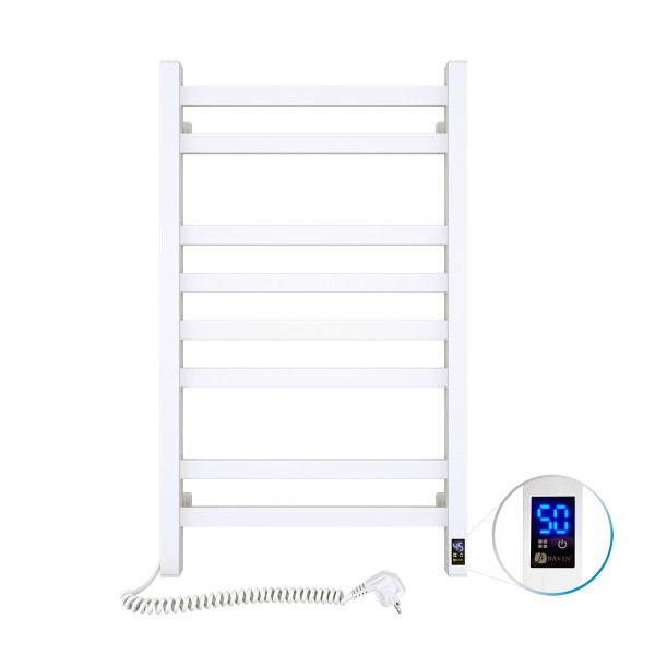 Electric Towel Rail WHITE AVANGARD Sensor 480х800 left