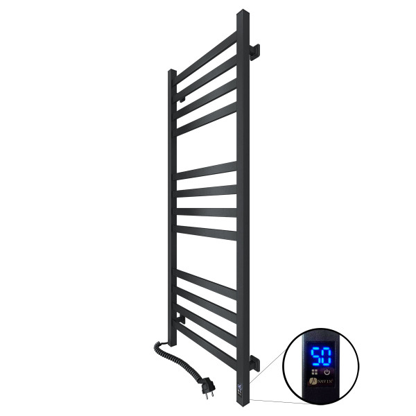 Electric Towel Rail BLACK AVANGARD Sensor 480х1200 left