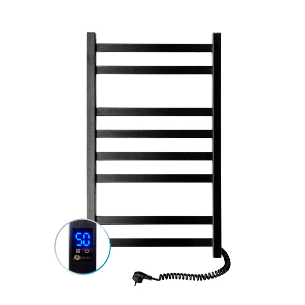 Electric Towel Rail BLACK AVANGARD Sensor 480х800 right