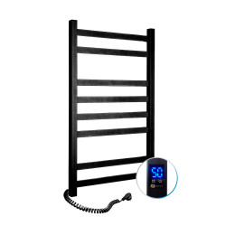 Electric Towel Rail BLACK AVANGARD Sensor 480х800 left