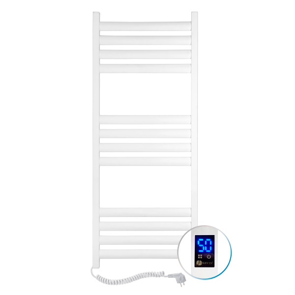 Electric Towel Rail WHITE ELLIPSE Sensor 500x1200 left