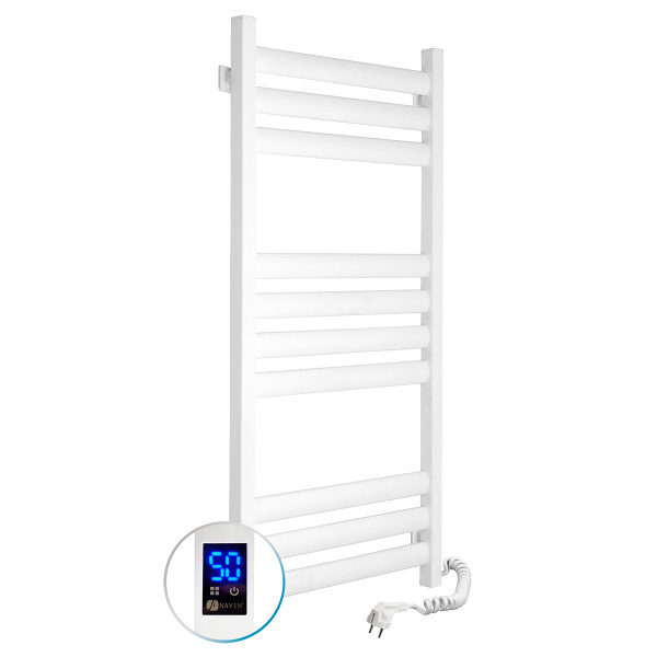 Electric Towel Rail WHITE ELLIPSE Sensor 500x1000 right