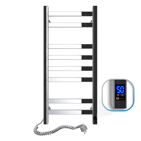 Stainless Steel Electric Towel Rail AVANGARD Sensor 360х800 left