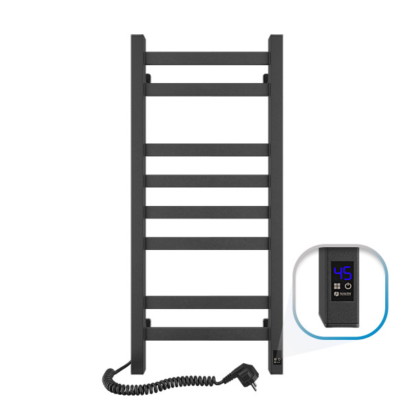 Electric Towel Rail BLACK AVANGARD Sensor 360х800 left