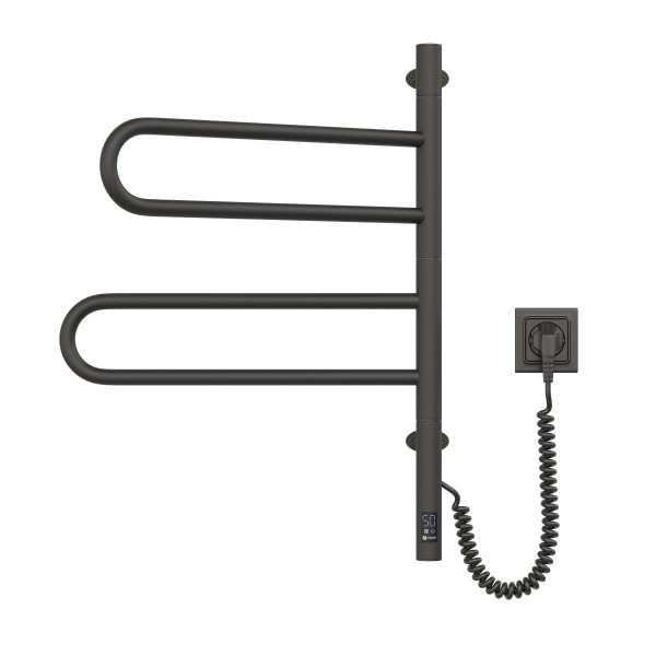 Electric Towel Rail BLACK FOUETTE Sensor 480х600