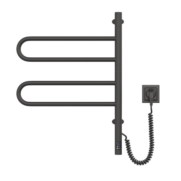 Electric Towel Rail BLACK FOUETTE Sensor 480х600