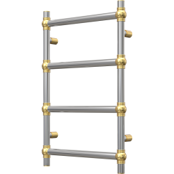 Stainless Steel Heated Towel Rail GOLD BALL RETRO 500x800