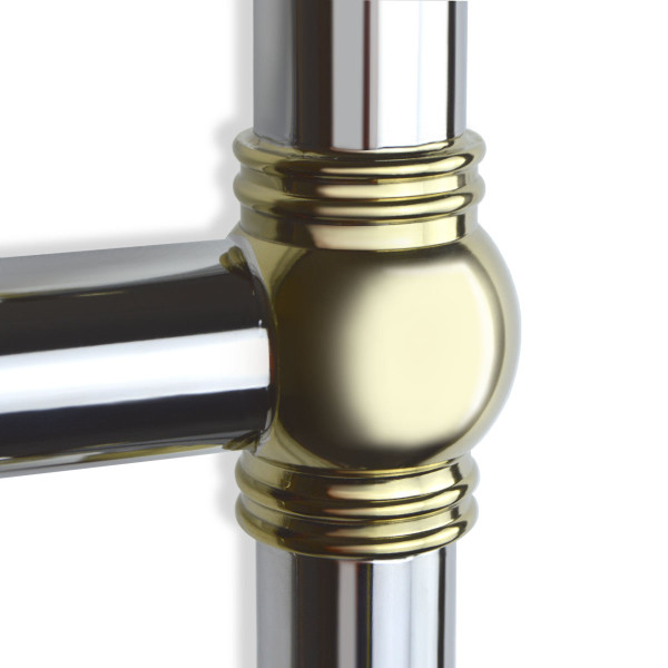 Stainless Steel Heated Towel Rail GOLD BALL RETRO 500x800