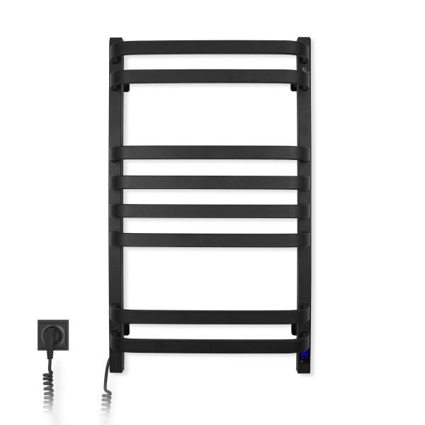 Electric Towel Rail BLACK NAVIN STUGNA 480х800 Sensor left