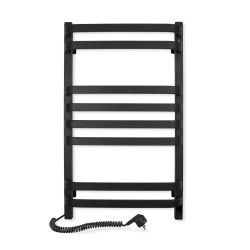 Electric Towel Rail BLACK NAVIN STUGNA 480х800 Sensor left