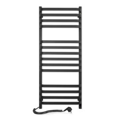 Electric Towel Rail BLACK NAVIN STUGNA 480х1200 Sensor left