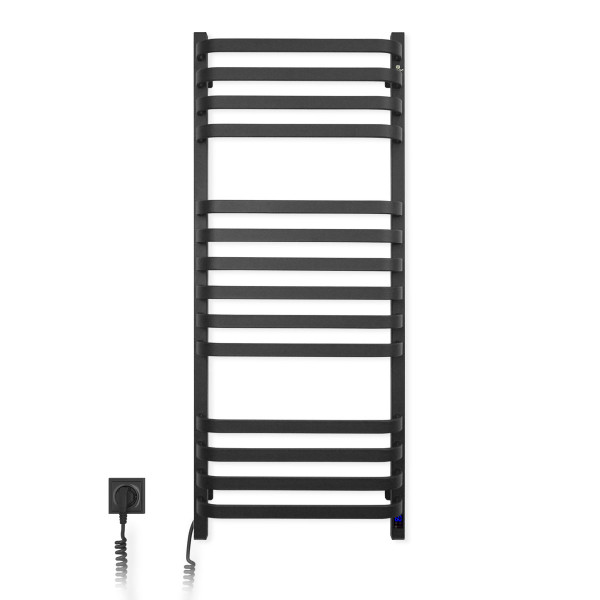 Electric Towel Rail BLACK NAVIN STUGNA 480х1200 Sensor left