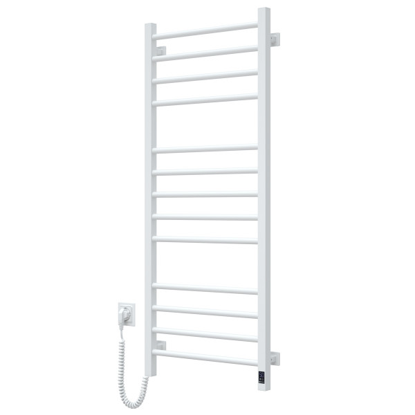 Electric Towel Rail WHITE CLASSIC QUADRO Sensor 500х1200 left