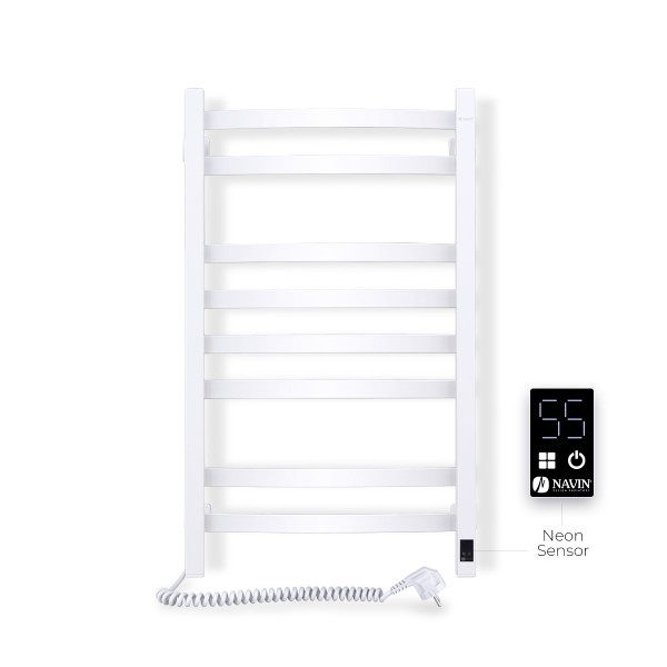 Electric Towel Rail WHITE NAVIN AVALON 480х800 Sensor left