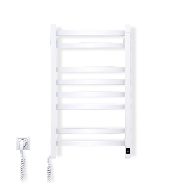 Electric Towel Rail WHITE NAVIN AVALON 480х800 Sensor left