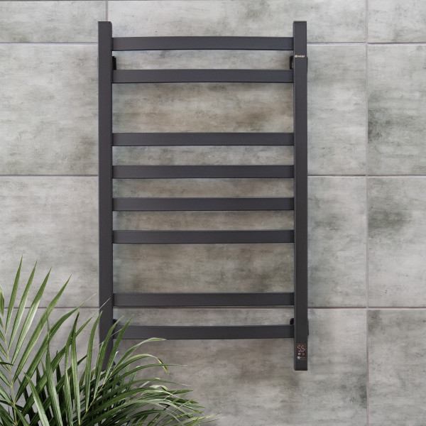 Electric Towel Rail BLACK NAVIN AVALON 480х800 Sensor left