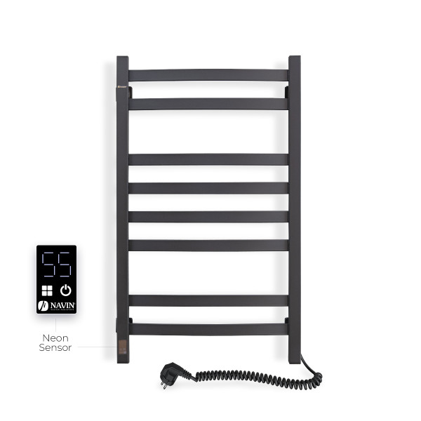 Electric Towel Rail BLACK NAVIN AVALON 480х800 Sensor right