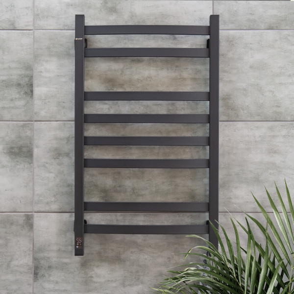 Electric Towel Rail BLACK NAVIN AVALON 480х800 Sensor right