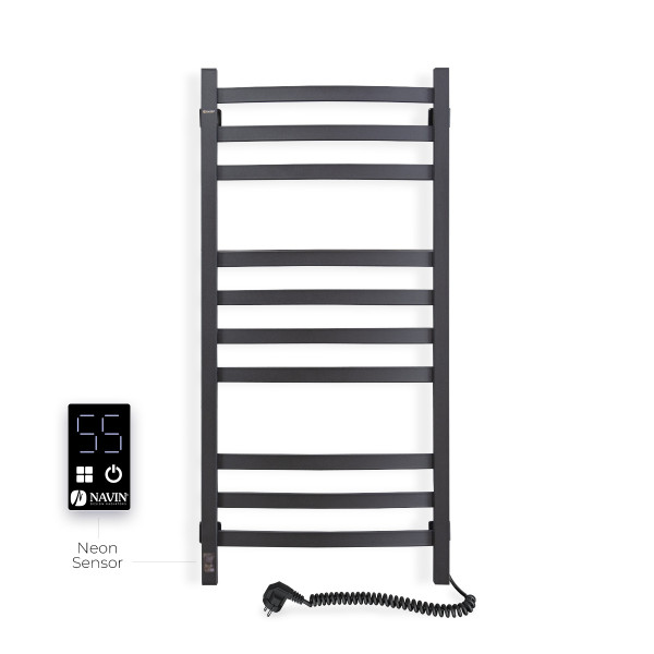 Electric Towel Rail BLACK NAVIN AVALON 480х1000 Sensor right